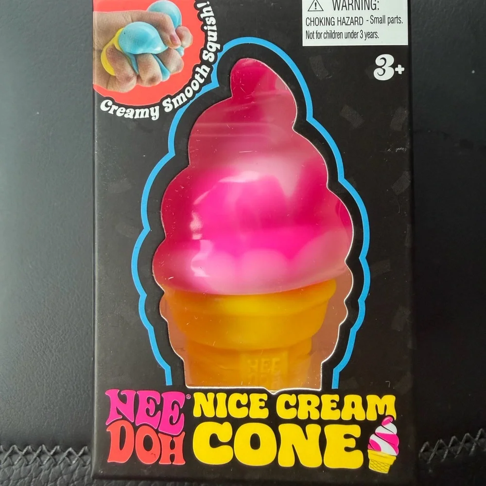 Nee Doh Nice Cream Cone Pink Squishy RARE! - Picture 6 of 6